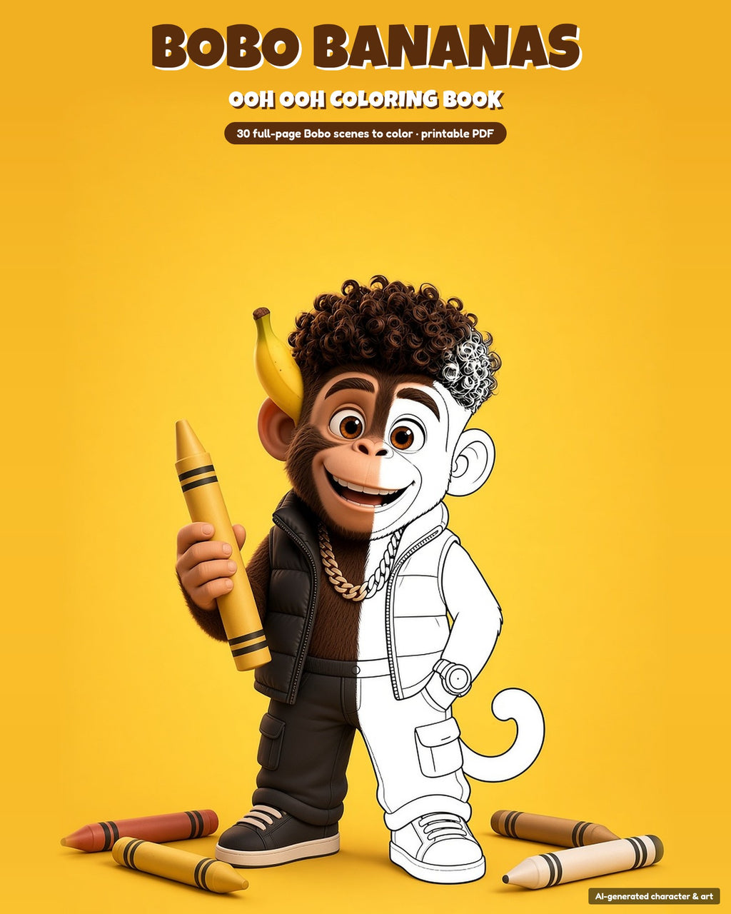 Bobo Bananas: Ooh Ooh Coloring Book (Printable PDF)